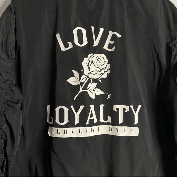 Only & Sons Men's Black Love x Loyalty Full Zip Bomber Jacket - Picture 11 of 13